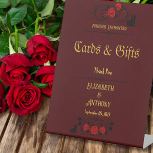 Expositor En L Boda de amor eterno Rótulo de tabletop