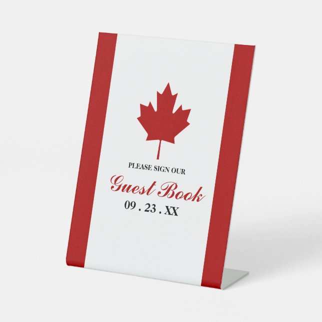 Expositor En L Boda de Bandera de Canadá (Anverso)
