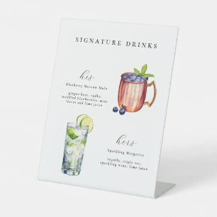 Expositor En L Boda de bebidas con firma