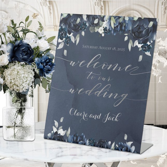 Expositor En L Boda de bienvenida a la caligrafía plateada de pel (Subido por el creador)