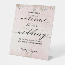 Boda de bienvenida de Rubor Pink Watercolor Greene