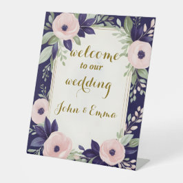 Expositor En L Boda de bienvenida Watercolor Floral