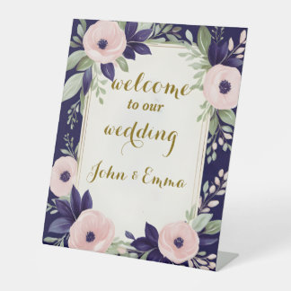 Expositor En L Boda de bienvenida Watercolor Floral