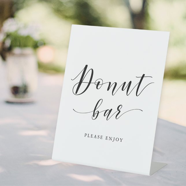 Expositor En L Boda de caligrafía moderna Donut Bar Rótulo Pedest (Subido por el creador)