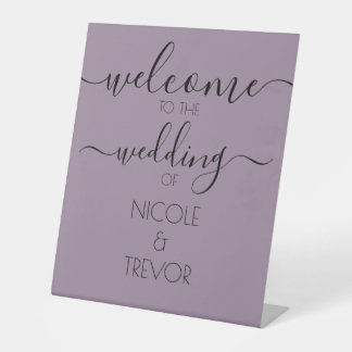 Expositor En L Boda de Caligrafía Personalizable de Bienvenida