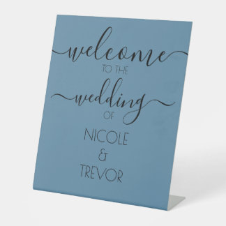 Expositor En L Boda de Caligrafía Personalizada de Bienvenida