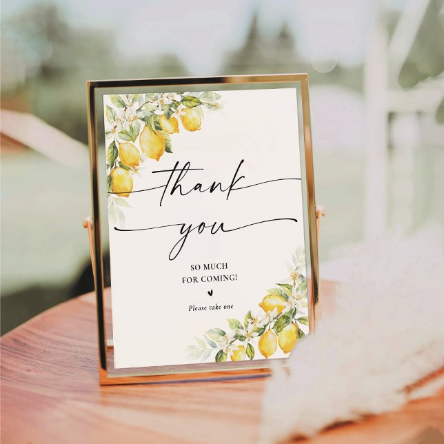 Expositor En L Boda de cítricos verdes limoneros Gracias Rótulo (Subido por el creador)