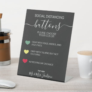 Expositor En L Boda de código de color de distanciamiento social