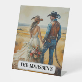 Expositor En L Boda de color del país occidental