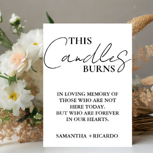 Expositor En L Boda de escritura Minimalista moderna que quema la