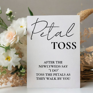 Expositor En L Boda de escritura Minimalista moderna Rótulo Petal