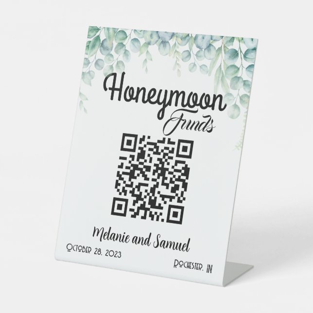 Expositor En L Boda de Eucalyptus Funds QR Code (Anverso)