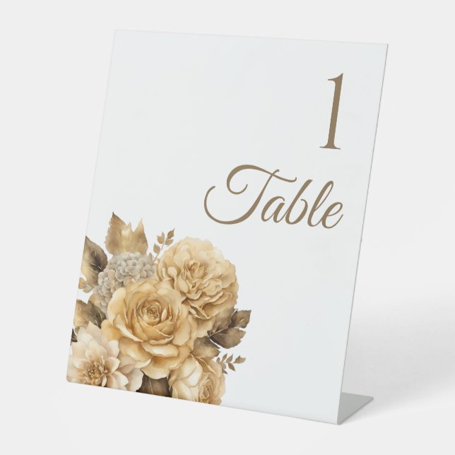 Expositor En L Boda de flores neutras (Anverso)