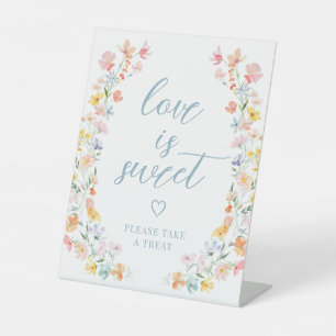 Expositor En L Boda de flores Pastel Meadow Tratar Rótulo Favor