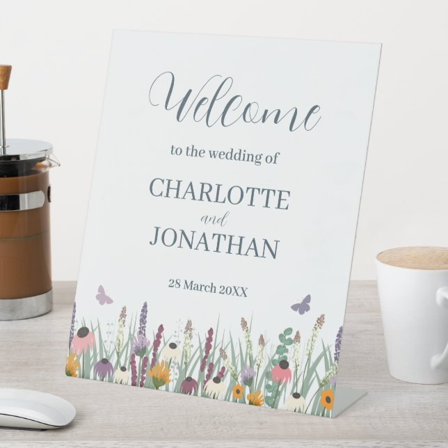 Expositor En L Boda de flores silvestres y mariposas (In Situ)