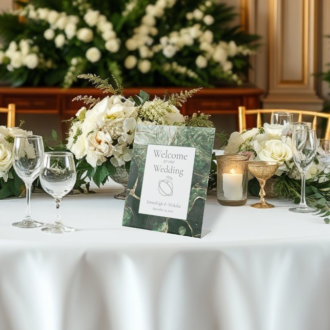 Expositor En L Boda de Gemstone de la Esmeralda Verde Oscuro (Subido por el creador)