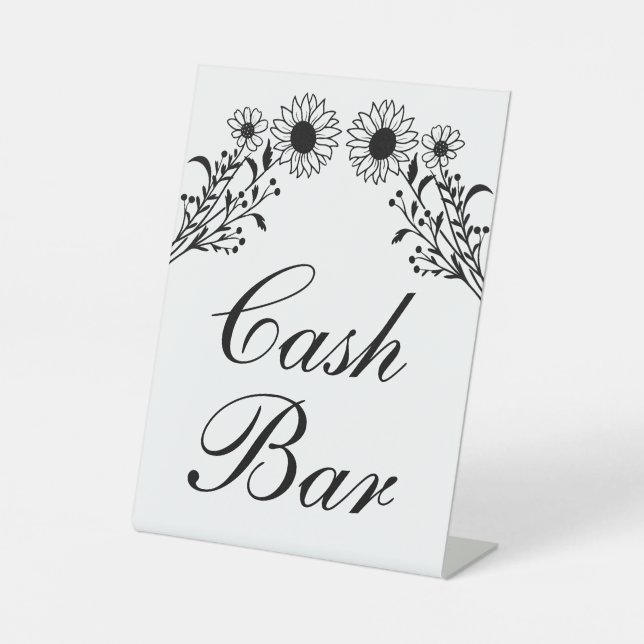 Expositor En L Boda de girasol Cash Bar - Flora Rusa (Anverso)