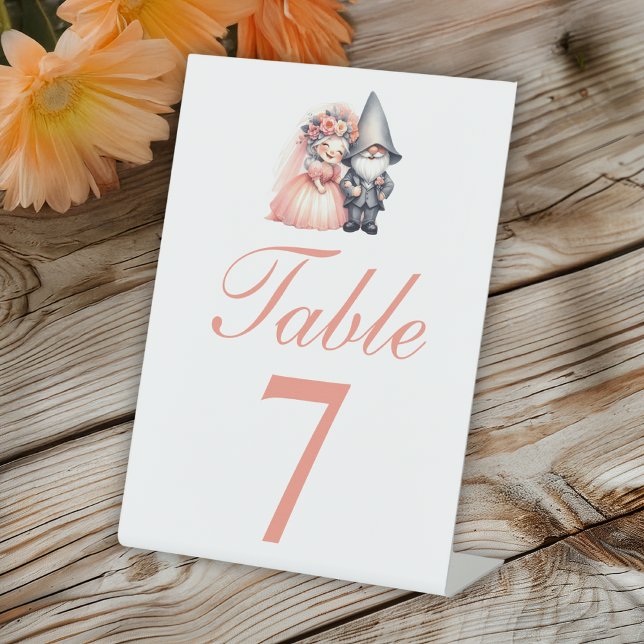 Expositor En L Boda de Gnome caprichoso número de tabla Naranja (Subido por el creador)