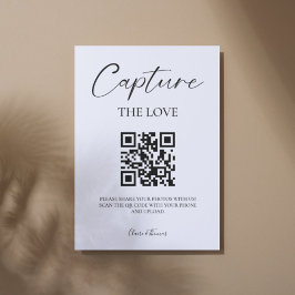 Expositor En L Boda de guión elegante Foto Compartir código QR