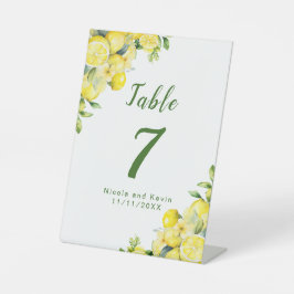 Expositor En L Boda de marco de vegetación de limón italiano