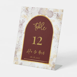 Expositor En L Boda de número de tabla de tinta de alcohol de Bor