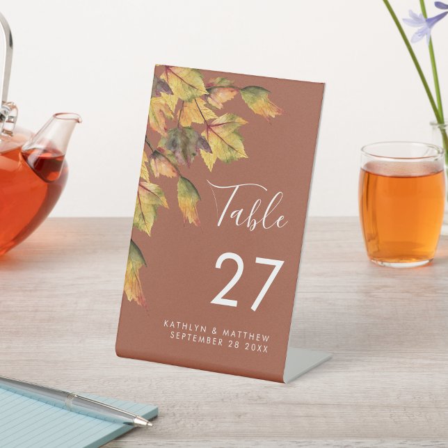 Expositor En L Boda de otoño de follaje rústico marrón (Subido por el creador)