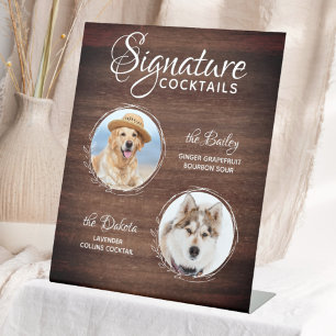Expositor En L Boda de perro Bar Firma Cócteles Mascota Foto