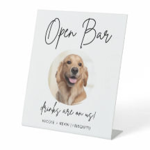 Boda de perro de compañía bebidas de barra abierta