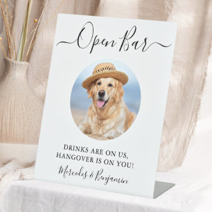 Expositor En L Boda De Perro mascota Bar Abierto Personalizado Be
