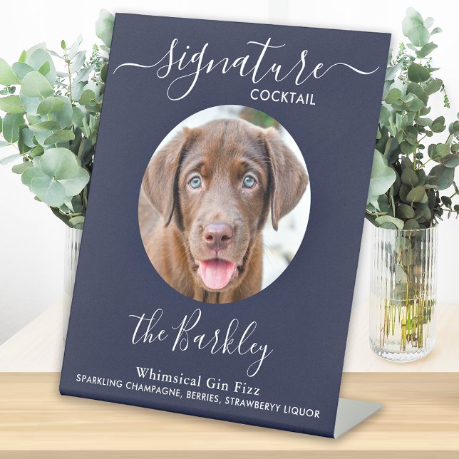 Expositor En L Boda de perro mascota firma cóctel foto marina azu (Subido por el creador)