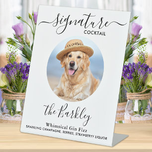 Expositor En L Boda de perro mascota Personalizado de cócteles fo