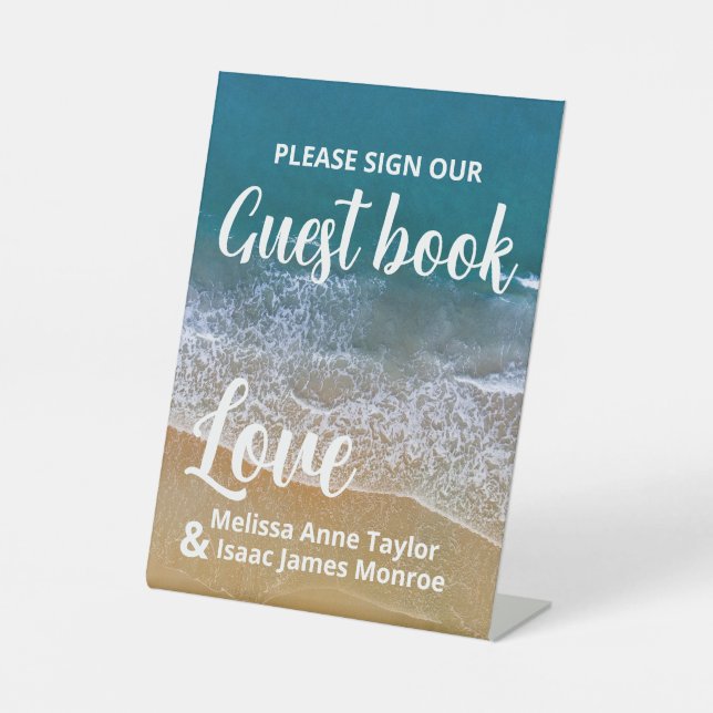 Expositor En L Boda de playa del Mar Azul (Anverso)