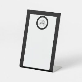 Expositor En L Boda de Rosa negro caligrafía