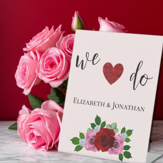 Expositor En L Boda de rosas rojas y rosas (Subido por el creador)