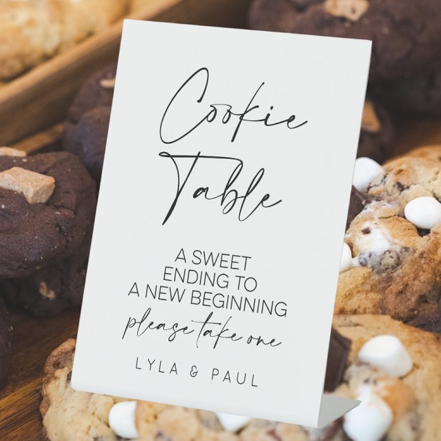Expositor En L Boda de tabla de cookies (Cookie table sign)