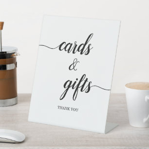 Expositor En L Boda de tarjetas de caligrafía y regalos