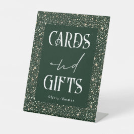 Expositor En L Boda de tarjetas y regalos celestes