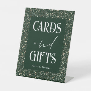 Expositor En L Boda de tarjetas y regalos celestes