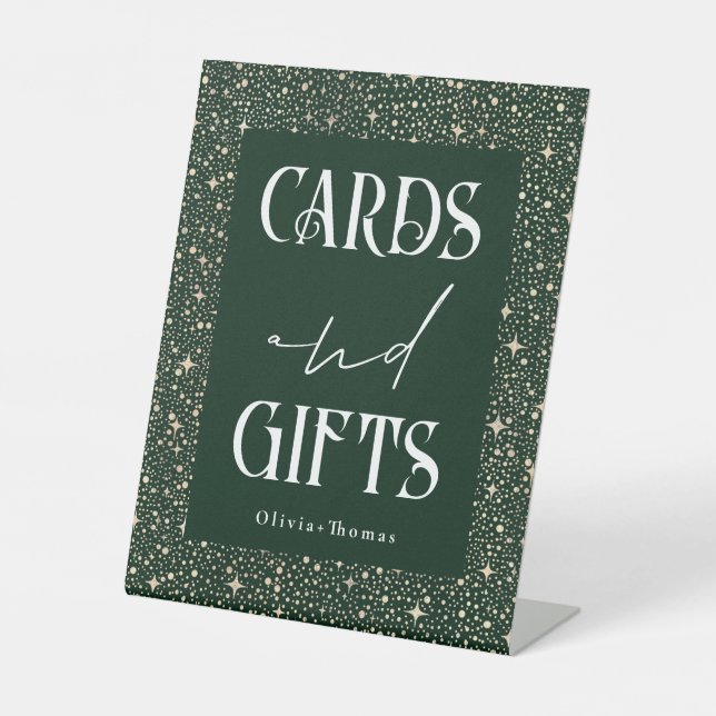 Expositor En L Boda de tarjetas y regalos celestes (Anverso)