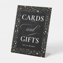 Expositor En L Boda de tarjetas y regalos celestes negros