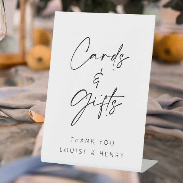 Expositor En L Boda de tarjetas y regalos Mínimo (Cards and gifts sign)