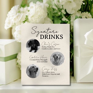 Expositor En L Boda de tres perros Rótulo de bar de bebidas