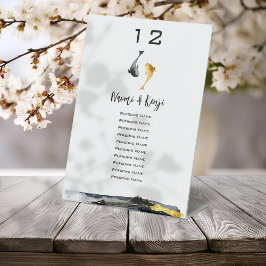 Expositor En L Boda de Watercolor Koi Fish