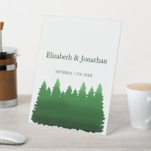 Boda de Watercolor Woodland Pines