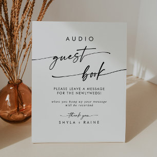 Expositor En L Boda del libro de audio Boho Moda negro y blanco