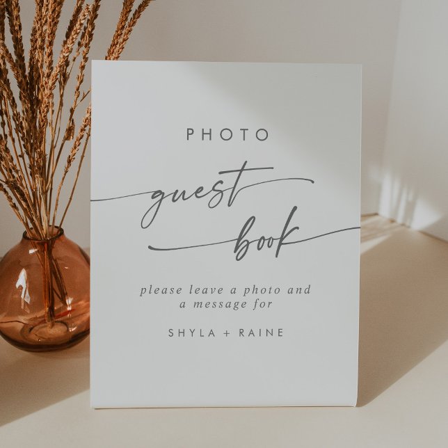 Expositor En L Boda del libro de invitados Boho Moda Silver Gray  (Subido por el creador)