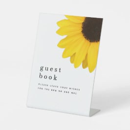 Expositor En L Boda del libro de invitados de Rótulo girasol giga