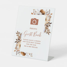 Expositor En L Boda del libro de invitados Rustic Fall Terracotta