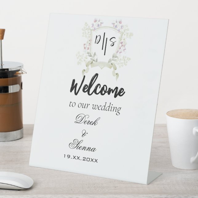 Expositor En L Boda del Monograma Dusky Wildflower (In Situ)