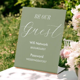 Expositor En L Boda del WiFi Sage Green Sea Our Guest